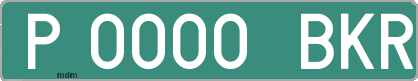 Ejemplo matrícula provisional verde de España matrícula BKR