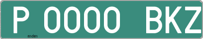 Ejemplo matrícula provisional verde de España matrícula BKZ