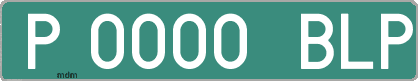 Ejemplo matrícula provisional verde de España matrícula BLP