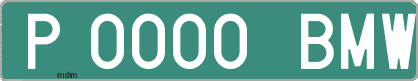 Ejemplo matrícula provisional verde de España matrícula BMW