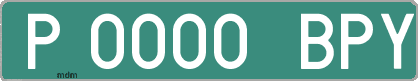 Ejemplo matrícula provisional verde de España matrícula BPY