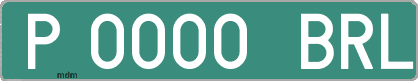 Ejemplo matrícula provisional verde de España matrícula BRL