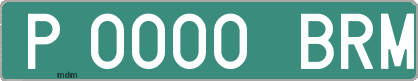Ejemplo matrícula provisional verde de España matrícula BRM