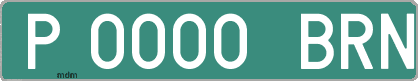 Ejemplo matrícula provisional verde de España matrícula BRN