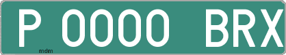 Ejemplo matrícula provisional verde de España matrícula BRX