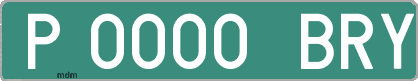Ejemplo matrícula provisional verde de España matrícula BRY
