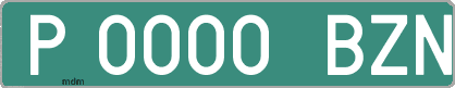 Ejemplo matrícula provisional verde de España matrícula BZN