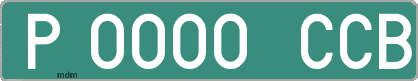 Ejemplo matrícula provisional verde de España matrícula CCB