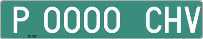 Ejemplo matrícula provisional verde de España matrícula CHV