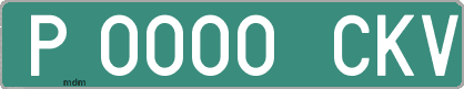 Ejemplo matrícula provisional verde de España matrícula CKV