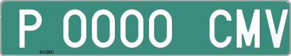 Ejemplo matrícula provisional verde de España matrícula CMV