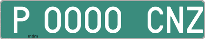 Ejemplo matrícula provisional verde de España matrícula CNZ