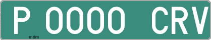 Ejemplo matrícula provisional verde de España matrícula CRV