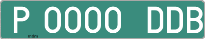Ejemplo matrícula provisional verde de España matrícula DDB
