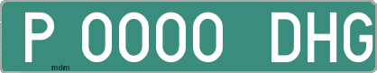 Ejemplo matrícula provisional verde de España matrícula DHG