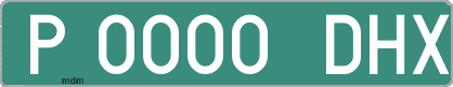 Ejemplo matrícula provisional verde de España matrícula DHX