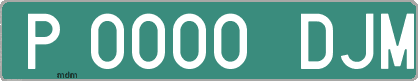 Ejemplo matrícula provisional verde de España matrícula DJM