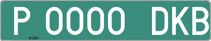 Ejemplo matrícula provisional verde de España matrícula DKB