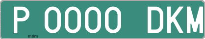 Ejemplo matrícula provisional verde de España matrícula DKM
