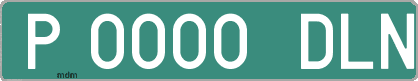 Ejemplo matrícula provisional verde de España matrícula DLN