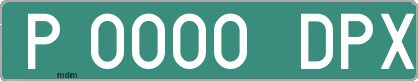 Ejemplo matrícula provisional verde de España matrícula DPX