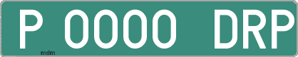 Ejemplo matrícula provisional verde de España matrícula DRP