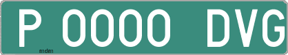 Ejemplo matrícula provisional verde de España matrícula DVG