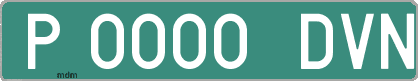 Ejemplo matrícula provisional verde de España matrícula DVN