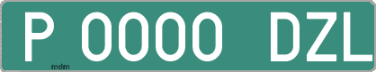 Ejemplo matrícula provisional verde de España matrícula DZL