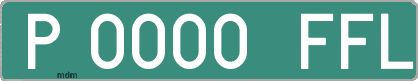 Ejemplo matrícula provisional verde de España matrícula FFL