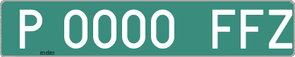Ejemplo matrícula provisional verde de España matrícula FFZ