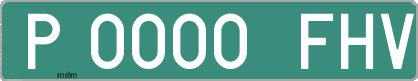 Ejemplo matrícula provisional verde de España matrícula FHV