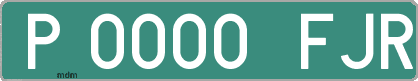 Ejemplo matrícula provisional verde de España matrícula FJR