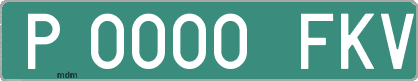 Ejemplo matrícula provisional verde de España matrícula FKV