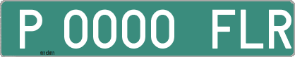 Ejemplo matrícula provisional verde de España matrícula FLR
