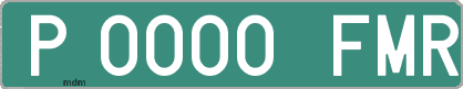 Ejemplo matrícula provisional verde de España matrícula FMR