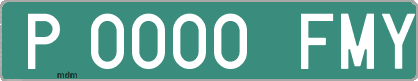 Ejemplo matrícula provisional verde de España matrícula FMY
