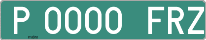 Ejemplo matrícula provisional verde de España matrícula FRZ