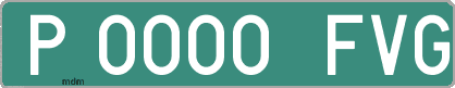 Ejemplo matrícula provisional verde de España matrícula FVG
