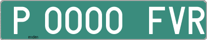 Ejemplo matrícula provisional verde de España matrícula FVR