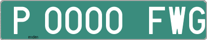 Ejemplo matrícula provisional verde de España matrícula FWG