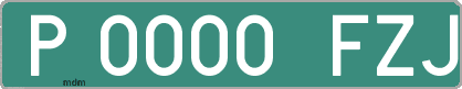 Ejemplo matrícula provisional verde de España matrícula FZJ