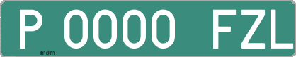 Ejemplo matrícula provisional verde de España matrícula FZL