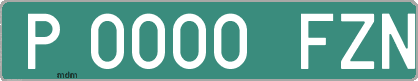 Ejemplo matrícula provisional verde de España matrícula FZN