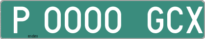 Ejemplo matrícula provisional verde de España matrícula GCX