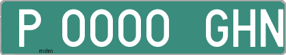 Ejemplo matrícula provisional verde de España matrícula GHN