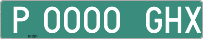 Ejemplo matrícula provisional verde de España matrícula GHX