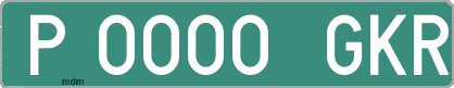 Ejemplo matrícula provisional verde de España matrícula GKR