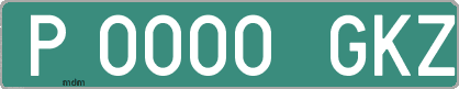 Ejemplo matrícula provisional verde de España matrícula GKZ