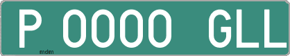 Ejemplo matrícula provisional verde de España matrícula GLL